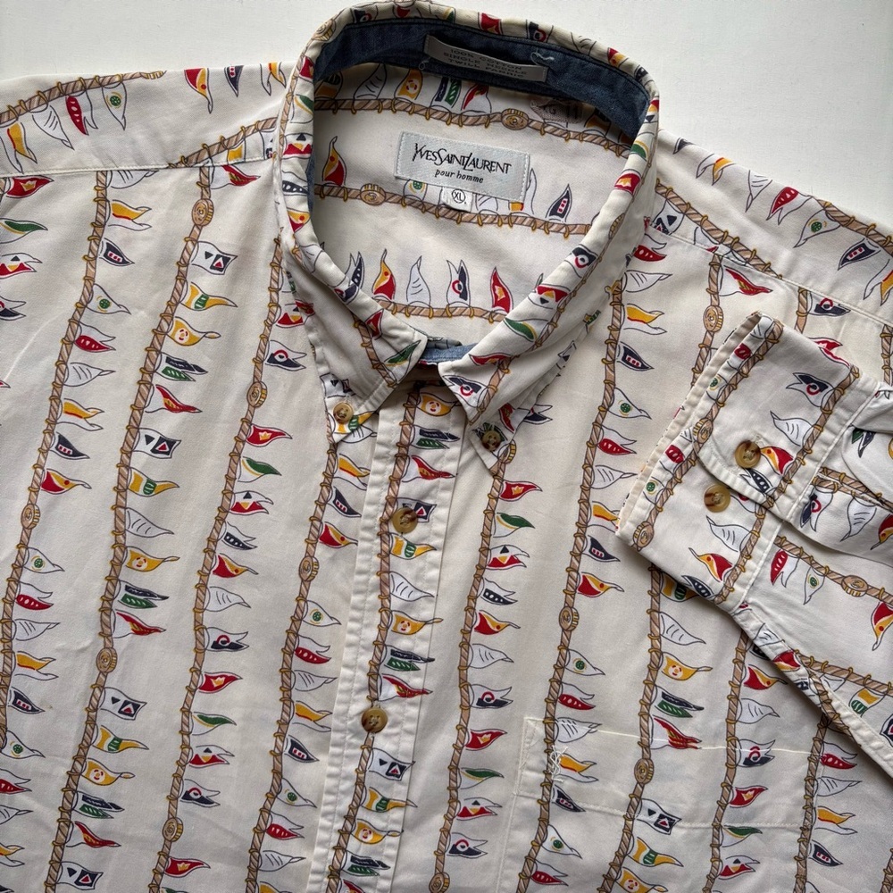 Vintage Yves Saint Laurent Pour Homme Nautical Fl… - image 1